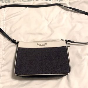 Navy blue and white Kate Spade New York purse